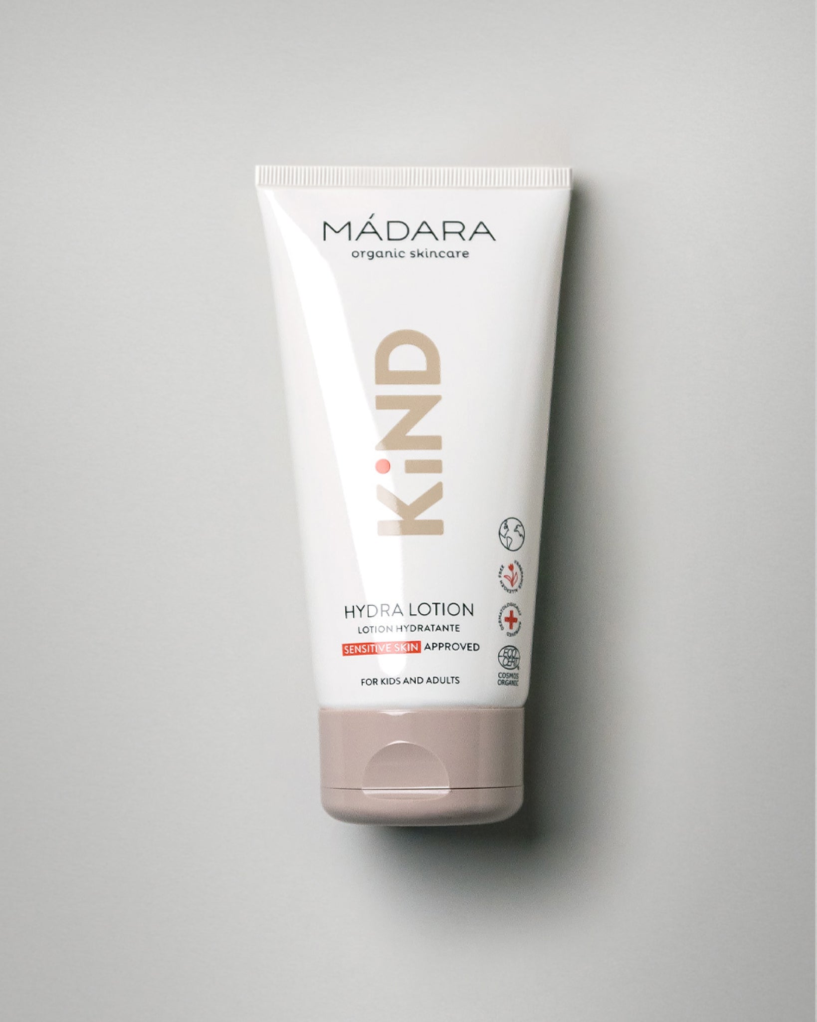 MΓDARA Organic Skincare kind hydra lotion A4467 lotion product photo on plain background.