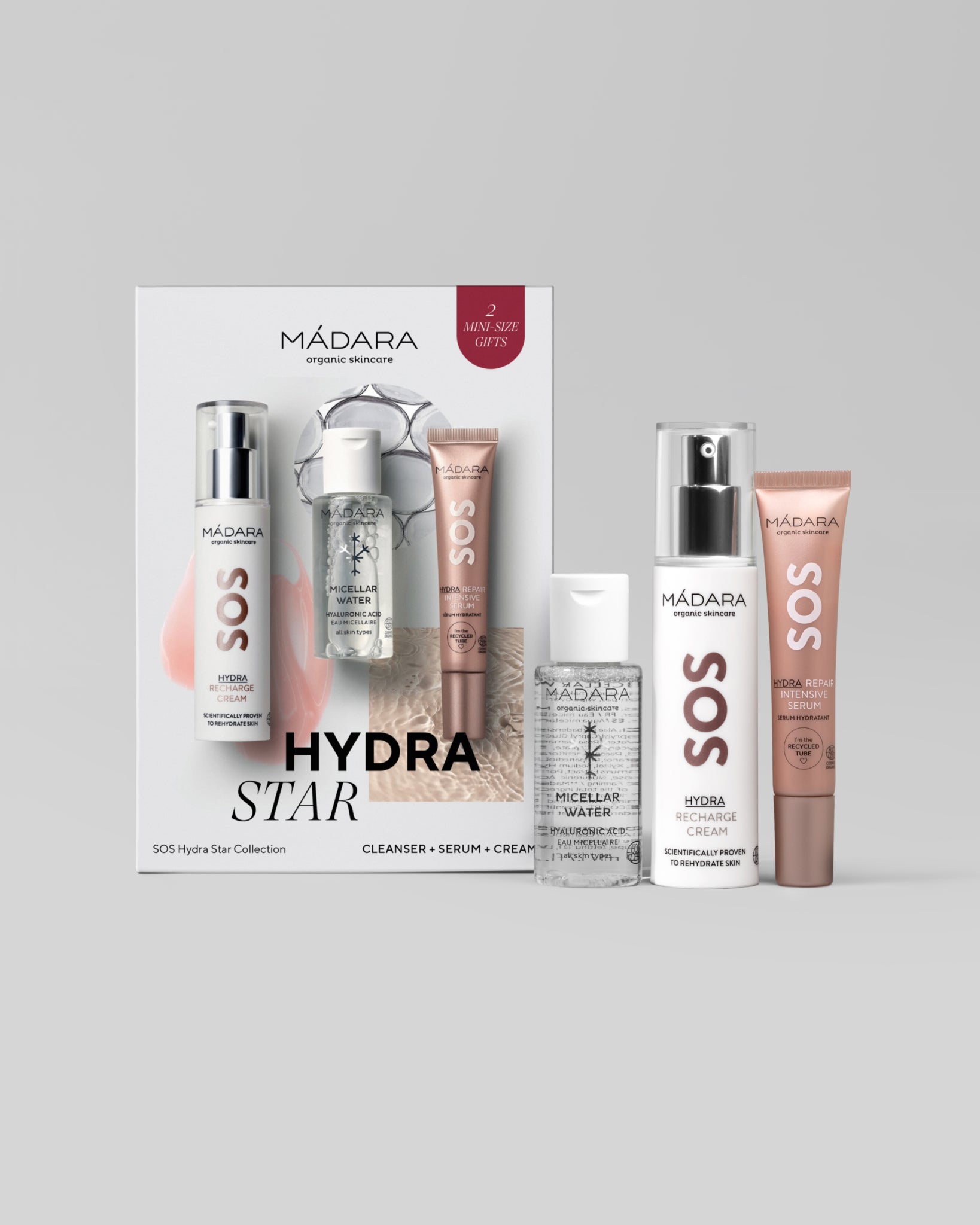 MΓDARA Organic Skincare sos hydra star collection A0034 product photo on plain background.