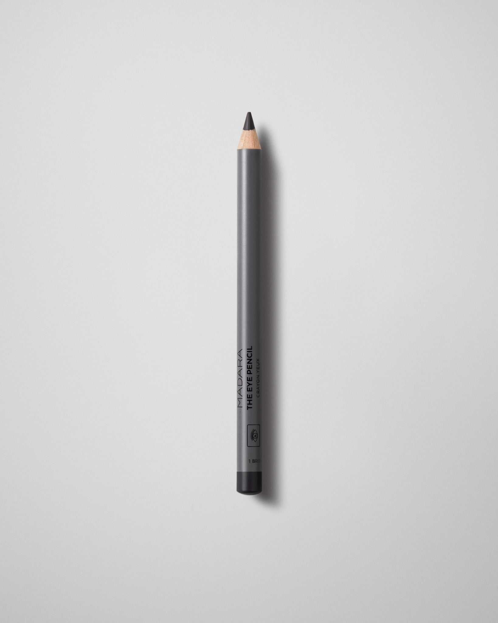 MΓDARA Organic Skincare the eye pencil black A6881 eye contour care product photo on plain background.